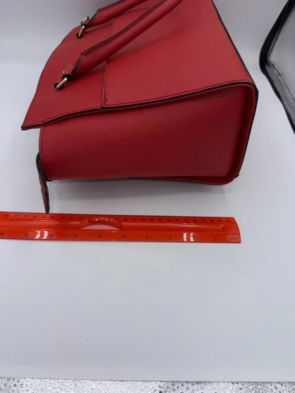 Kate Spade New York Red Leather Satchel Handbag Gold Hardware